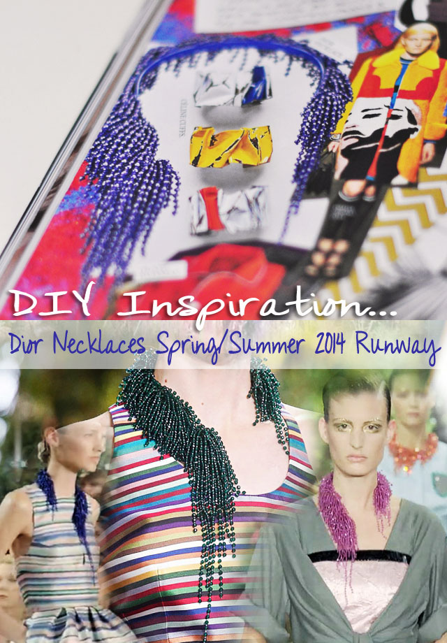 DIY inspiration dior necklace 2014 ss