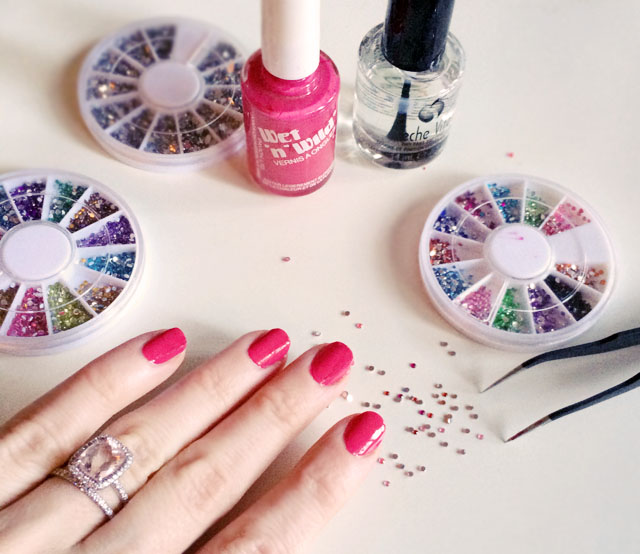 Pink Jeweled Nails | Valentine's Day Manicure |love Maegan