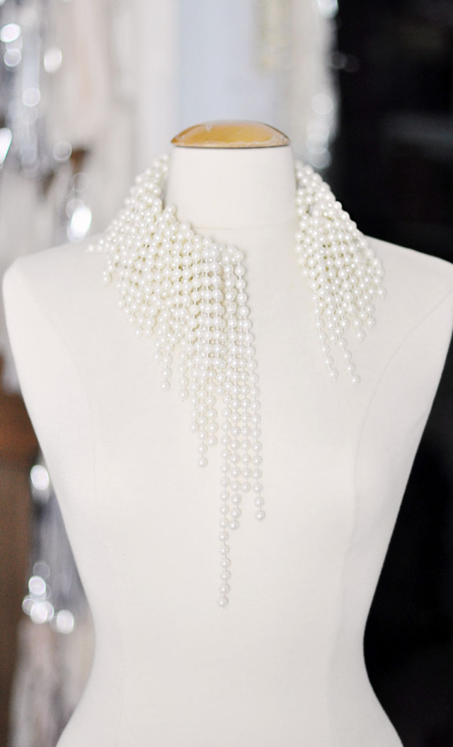 diy dior pearl necklace asymmetrical necklace
