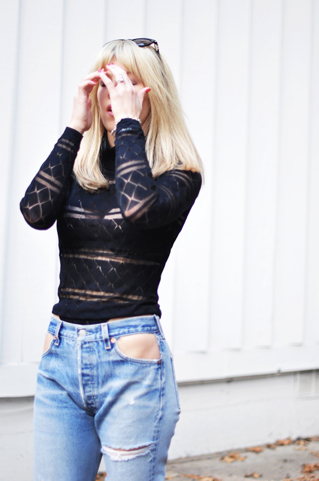 1 DIY bare skin pockets_ vintage levis_knit bodysuit