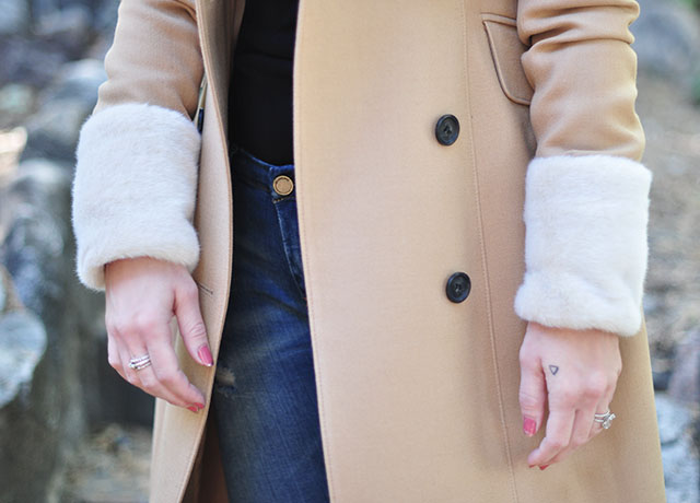 1 jacket with fur cuffs _ diy removable cuffs