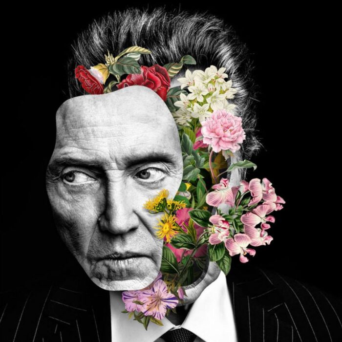 artist Marcelo Monreal Un Bounded portraits with flowers collages