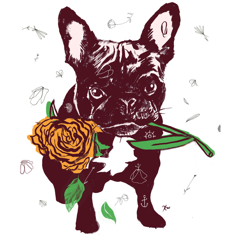 Frenchie art print