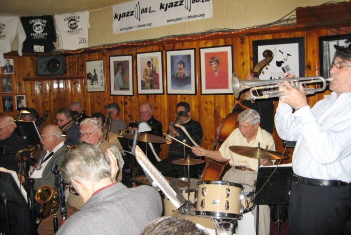 dick shanahan on the drums, my grandpa playing the drums