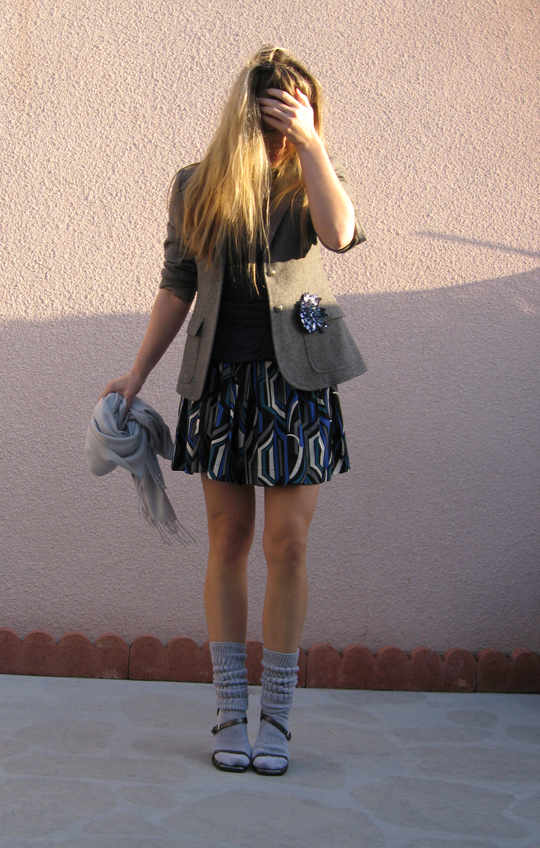 schoolgirl vibes with thick chunky scrunch socks