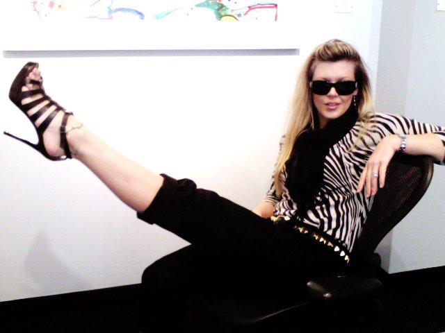 gladiator sandals, rocker chick work vibes, 2009 style at work, zebra print top, gladiator heels