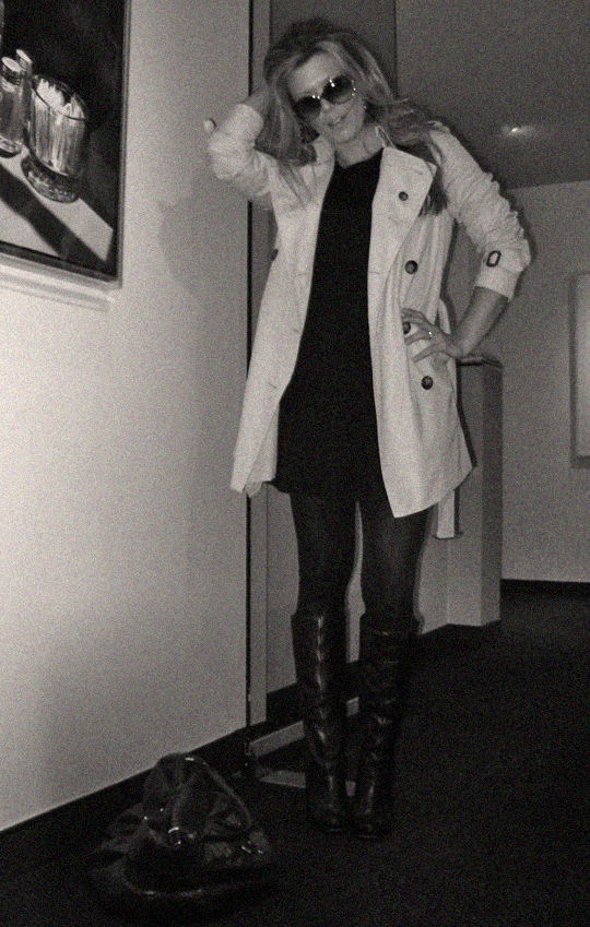black sweater dress and burberry trench coat, style, fashion blogger, 2009-2010 style