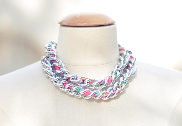 chunky chain necklace diy