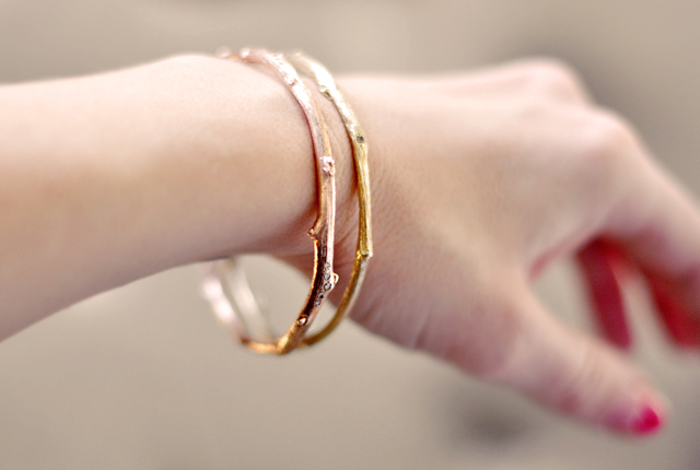 diamond gold branch bracelets