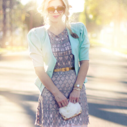 pretty romantic hairstyle-feminine outfit