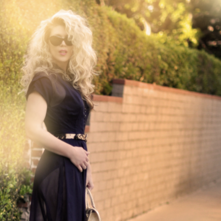 love maegan amore sheer vintage 1950s dress with leopard print high heels