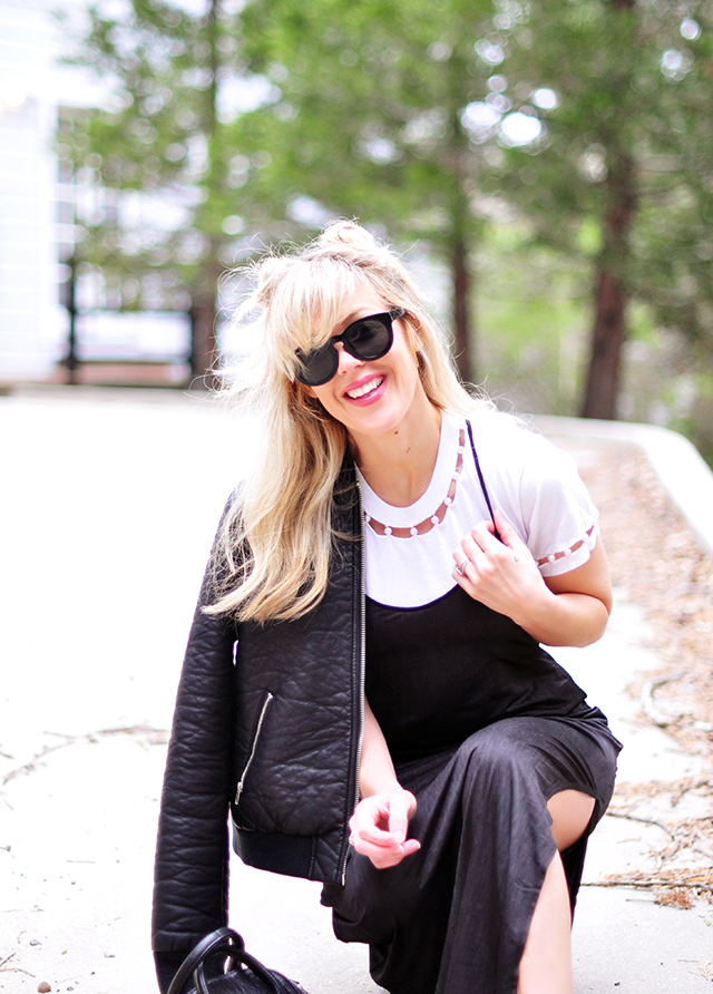 diy cut out pearl collar and sleeve tee