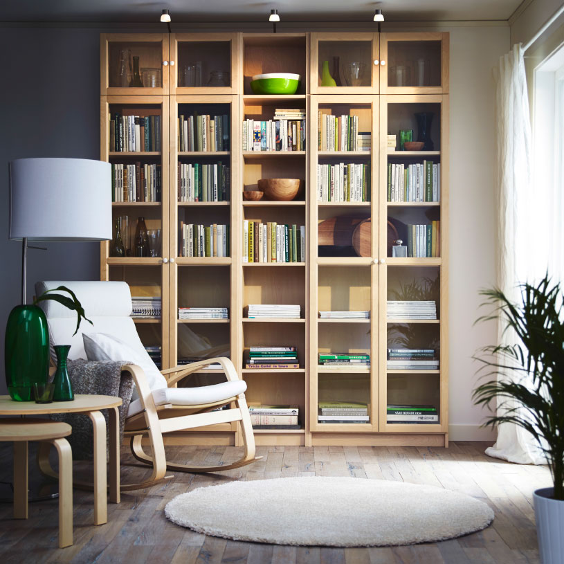 floor to ceiling bookshelves