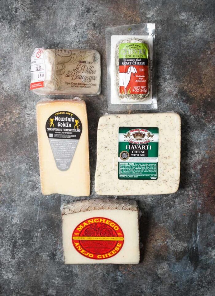 how to make a cheese board - cheeses