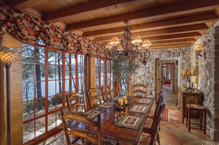 Formal Dining Room on the Lake - Lake Arrowhead, California