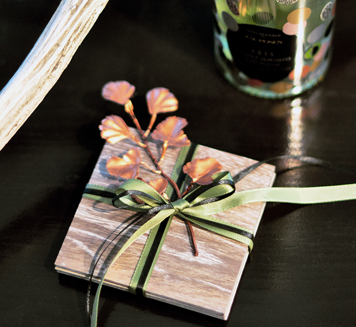 DIY Faux Coasters- gift idea with wine