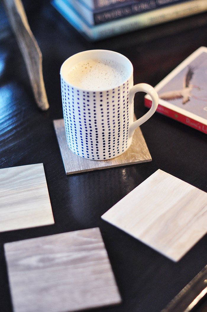 DIY Faux Coasters- gift idea with wine