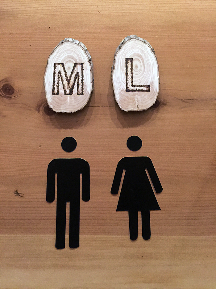 DIY restroom signs