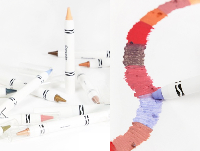 Crayola beauty collection with Asos - lips face eyes crayola face crayon