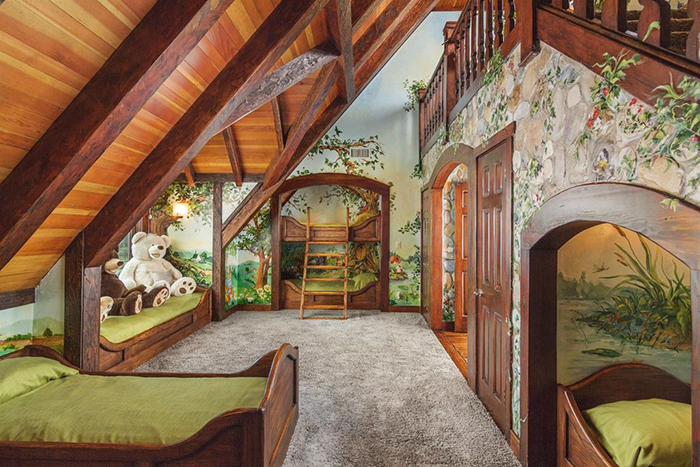 Cute secret garden peter rabbit themed kids bedroom