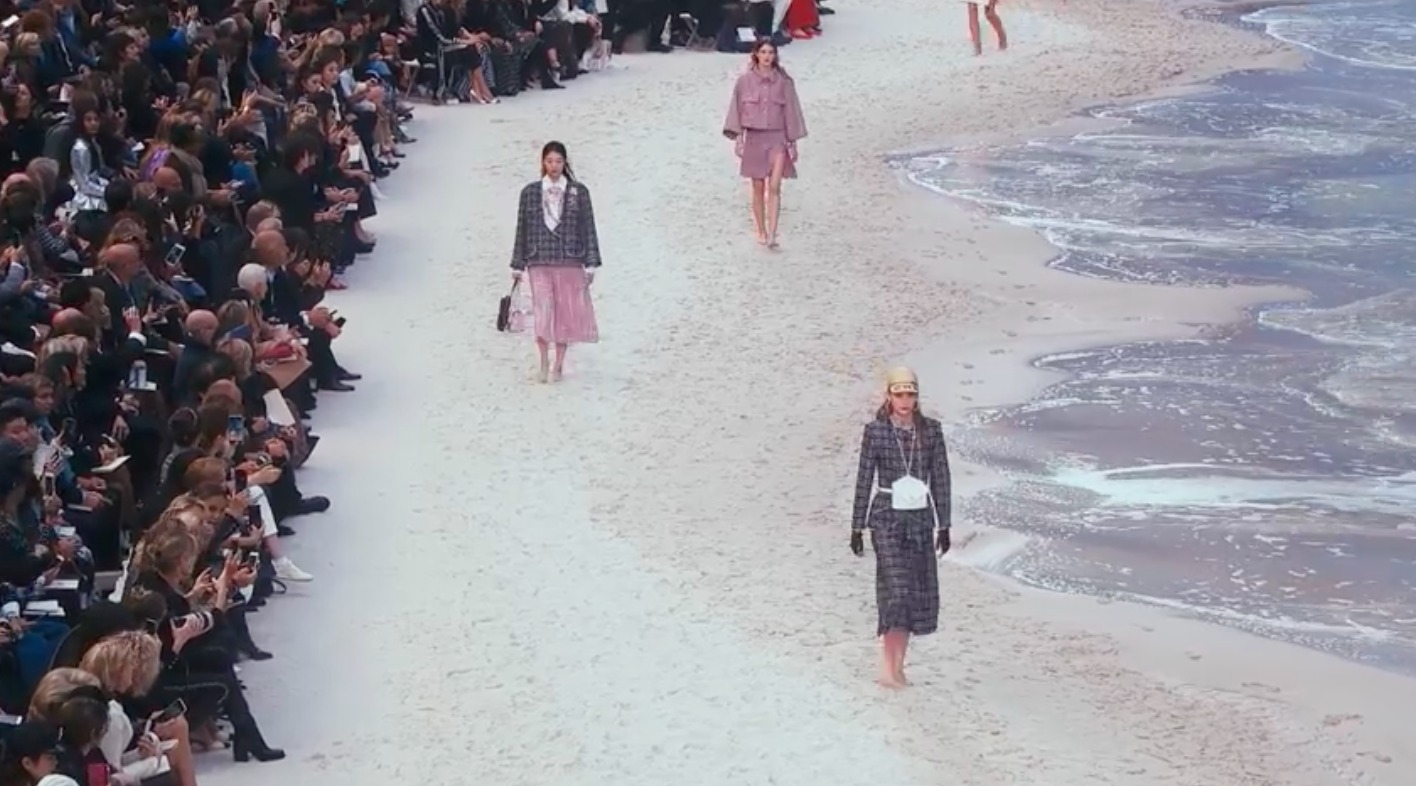 Chanel at the beach spring-summer 2019 ready to  wear runway fashion show for Paris fashion week 2018