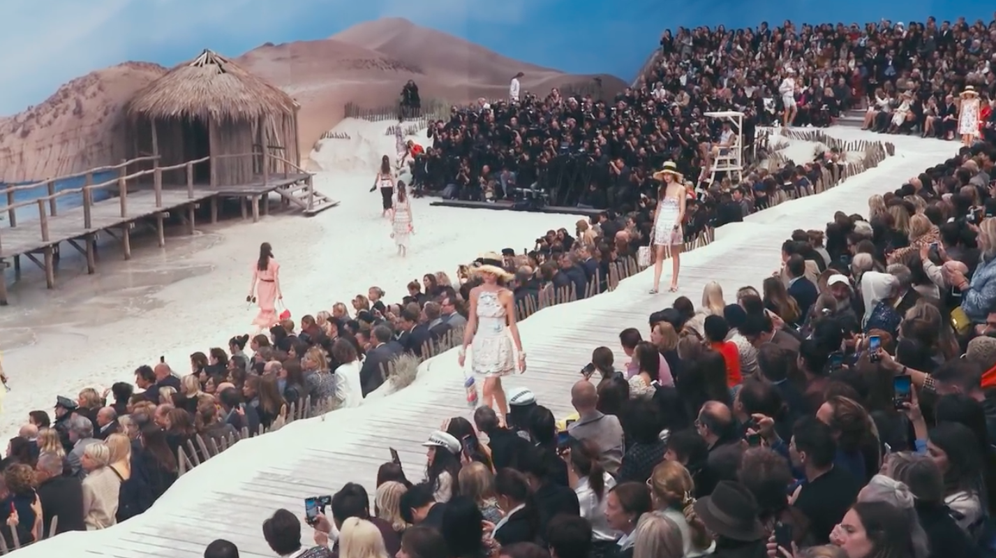 Chanel at the beach spring-summer 2019 ready to  wear runway fashion show for Paris fashion week 2018