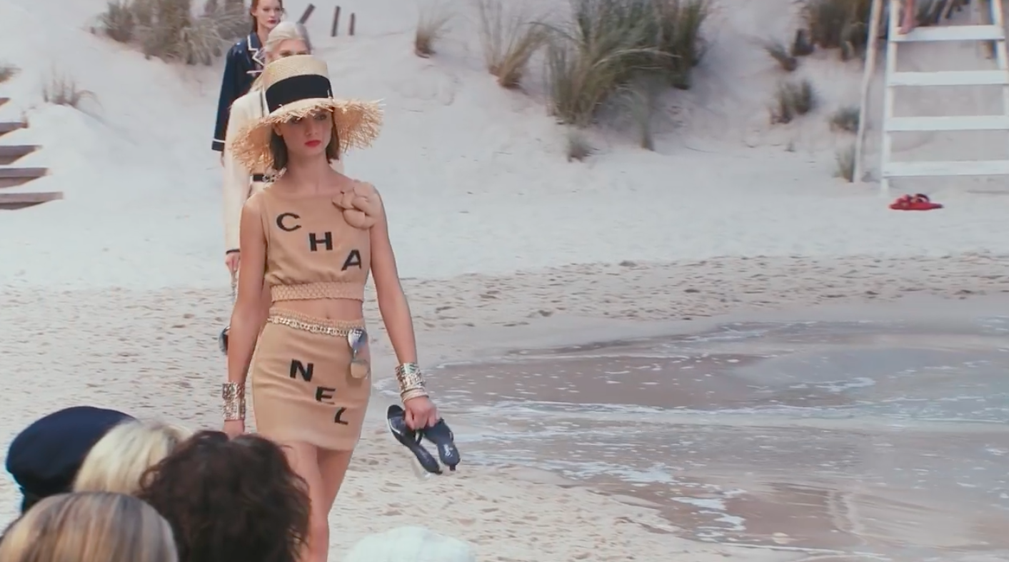 Chanel at the beach spring-summer 2019 ready to  wear runway fashion show for Paris fashion week 2018