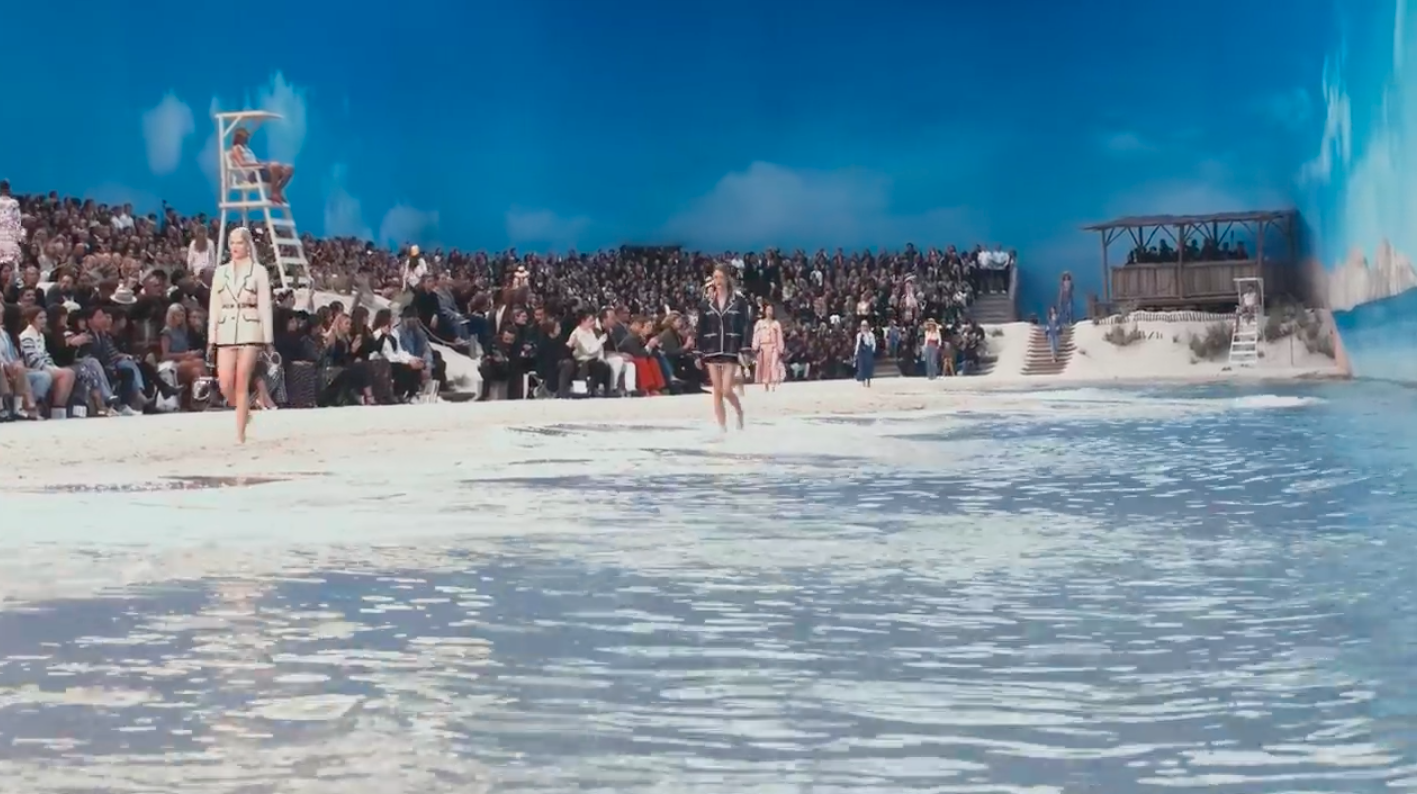 Chanel at the beach spring-summer 2019 ready to  wear runway fashion show for Paris fashion week 2018