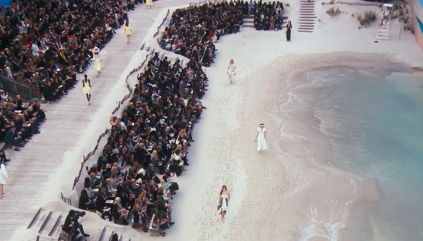 Chanel at the beach spring-summer 2019 ready to  wear runway fashion show for Paris fashion week 2018