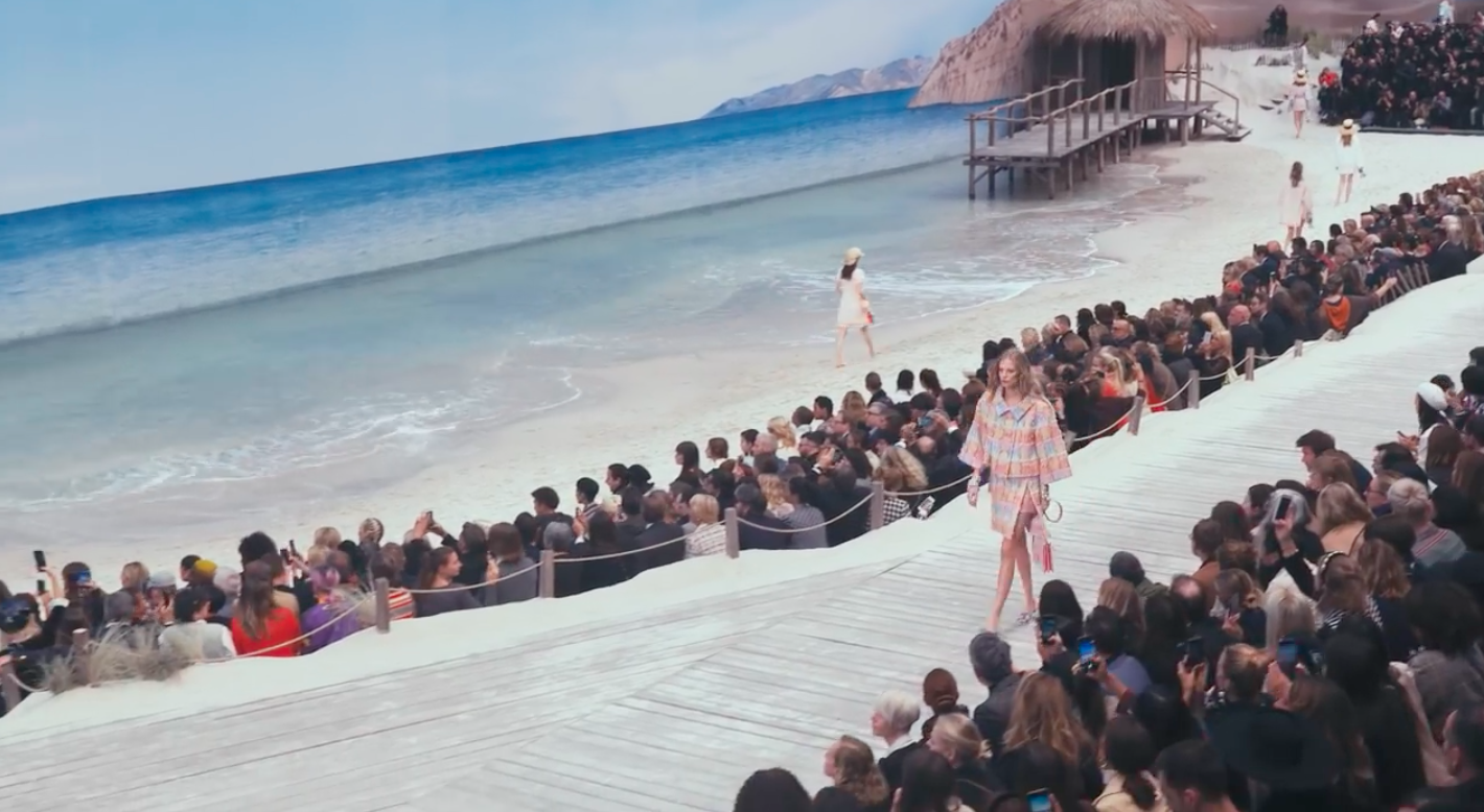 Chanel at the beach spring-summer 2019 ready to  wear runway fashion show for Paris fashion week 2018