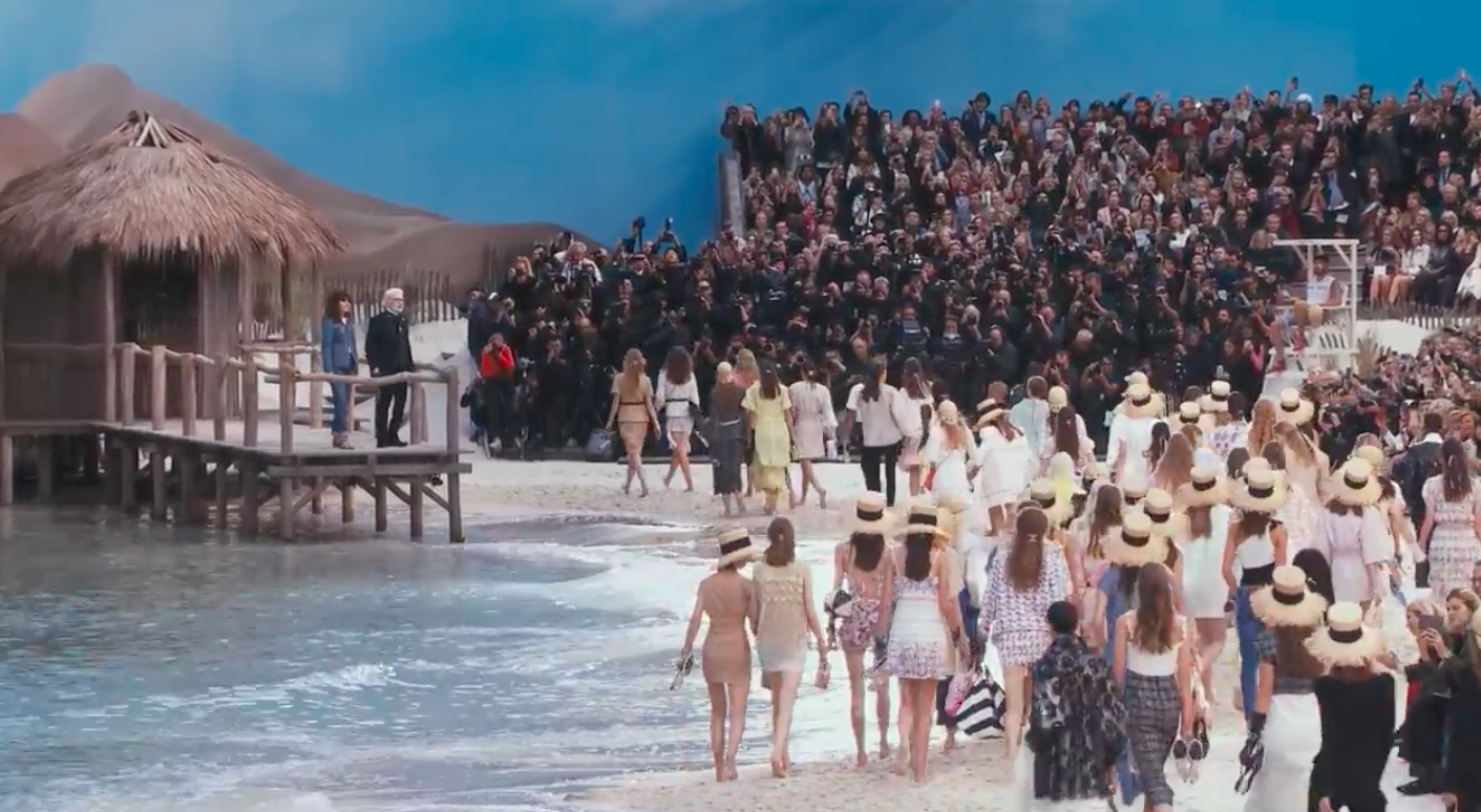 Chanel at the beach spring-summer 2019 ready to  wear runway fashion show for Paris fashion week 2018