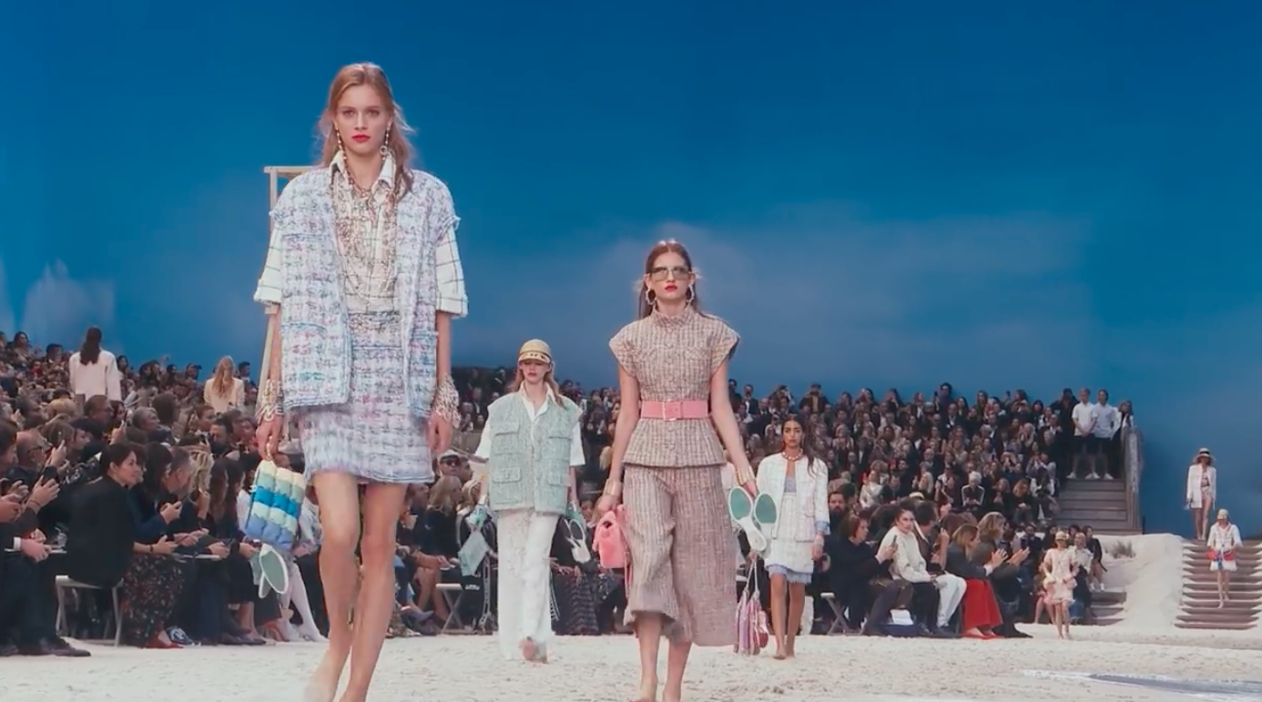 Chanel at the beach spring-summer 2019 ready to  wear runway fashion show for Paris fashion week 2018