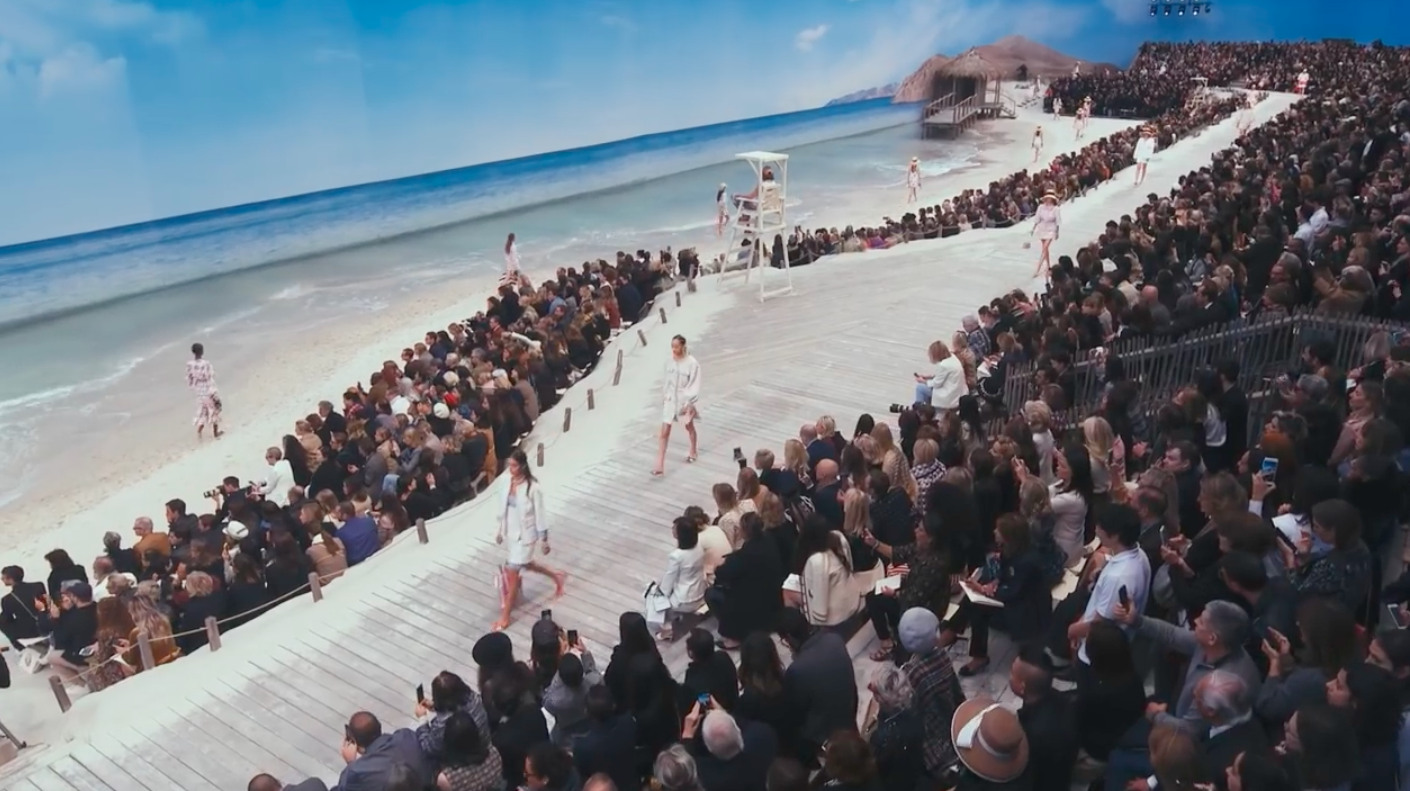 Chanel at the beach spring-summer 2019 ready to  wear runway fashion show for Paris fashion week 2018