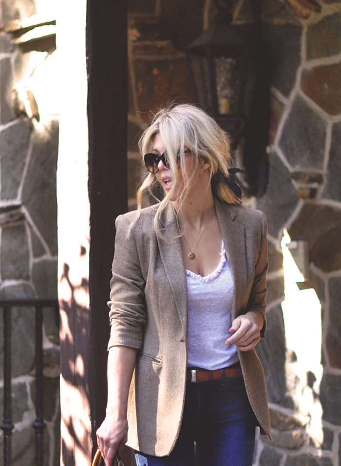 fall style, jeans and a blazer, love maegan tintari