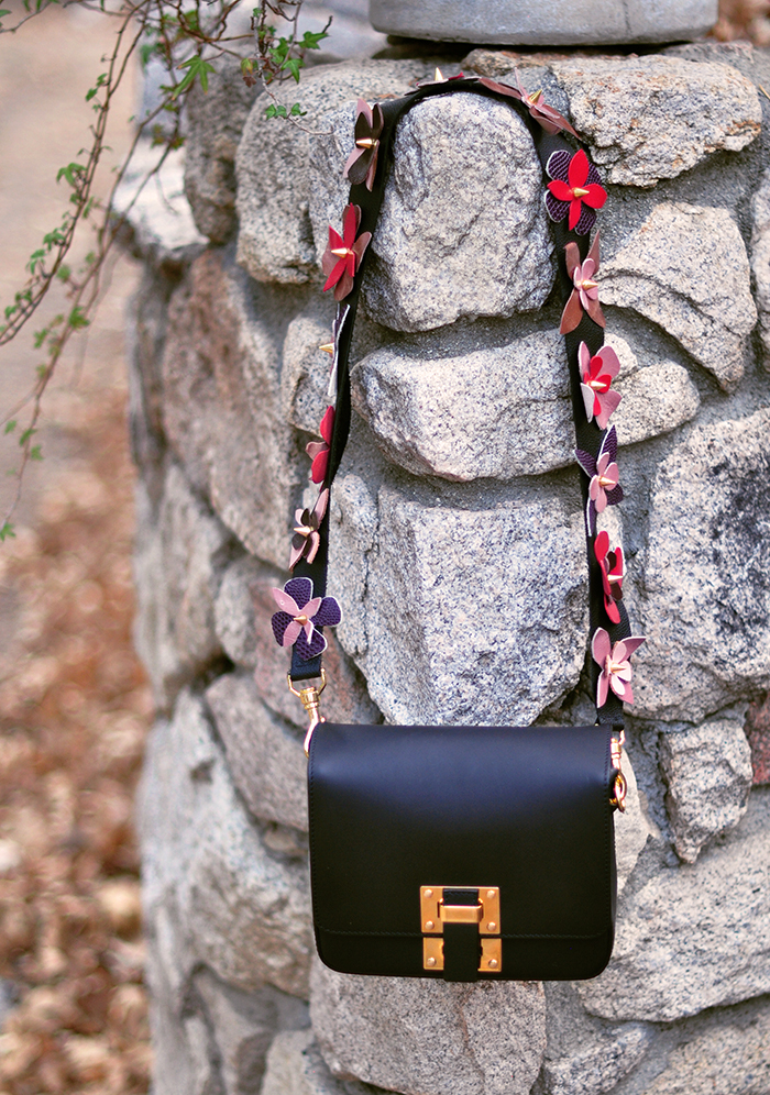 DIY Leather Shoulder Strap inspired by Fendi's Flowerland Strap You bag strap with flowers
