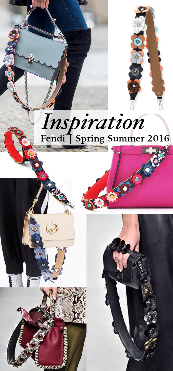Fendi Spring Summer 2016 Flower bag strap DIY inspiration