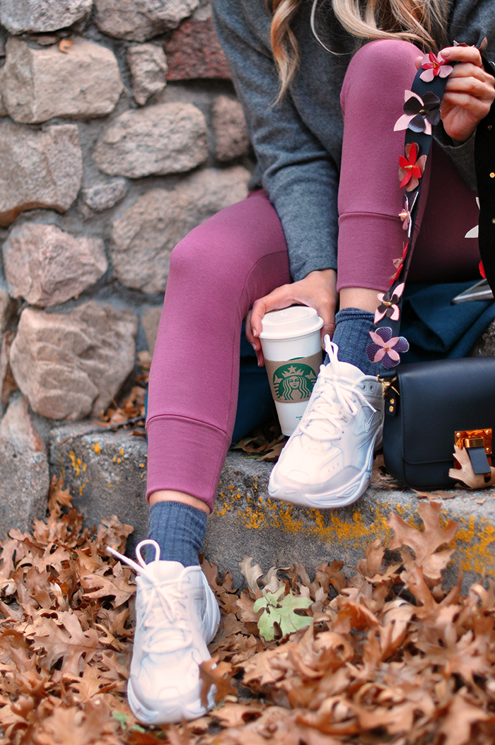 cozy fall style in fall colors-barton perreira sunglasses- diy fendi flower bag strap -love maegan tintari