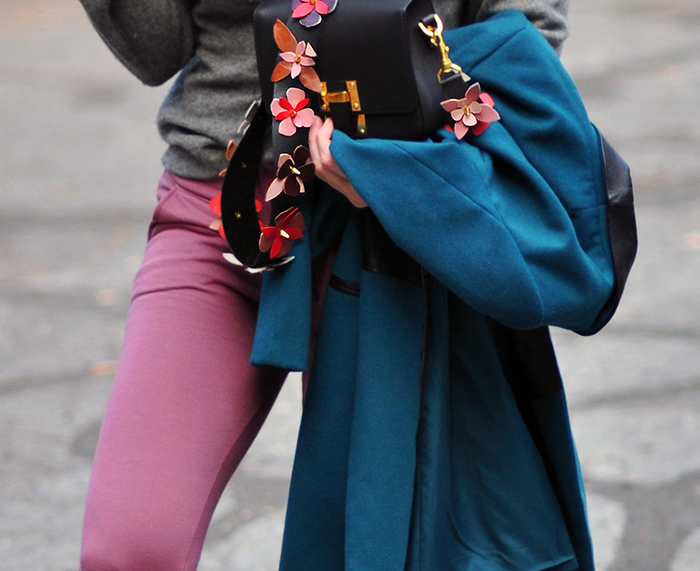 cozy fall style in fall colors-barton perreira sunglasses- diy fendi flower bag strap -love maegan tintari