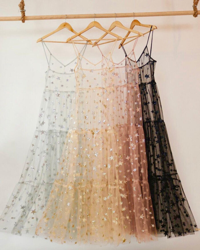 sheer star dress