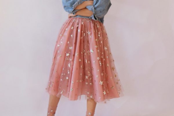 sheer and sparkly skirt with stars 2