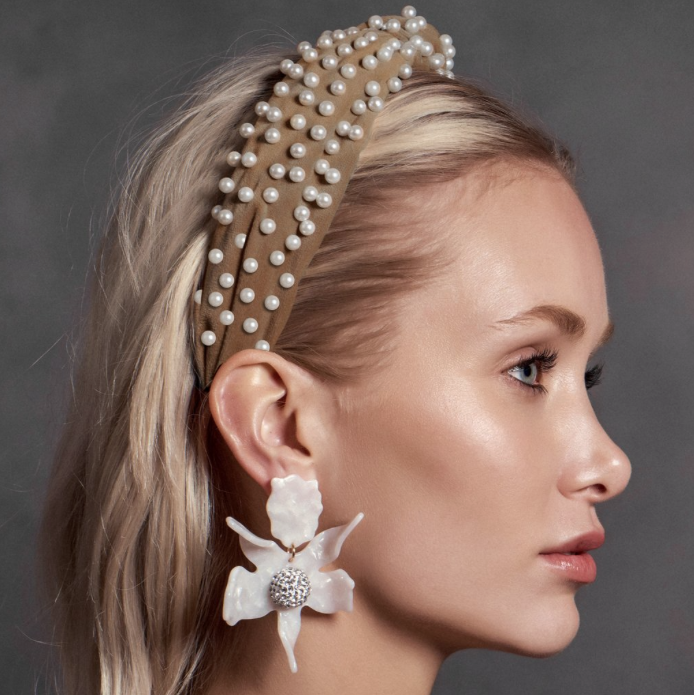 hair accessory trends - knotted jeweled velvet bulky headbands - hair accessories