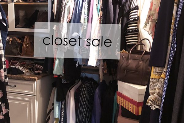 blogger closet sale