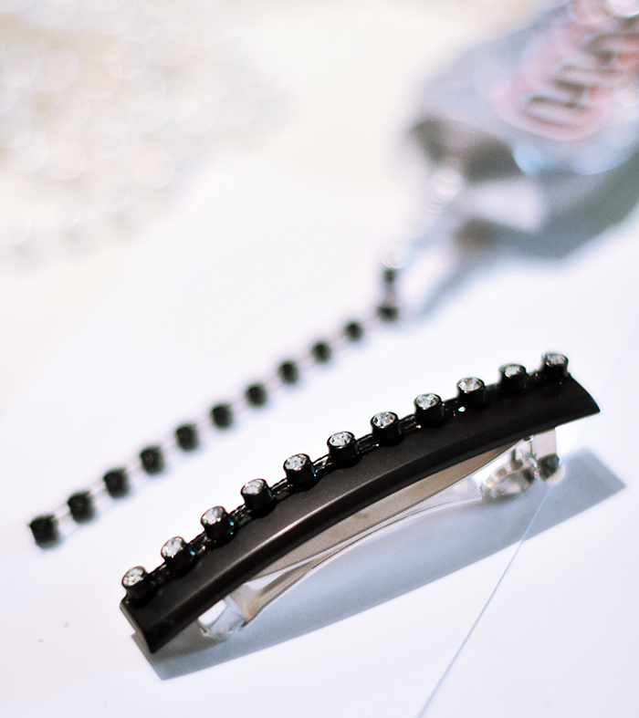 Big Hair clips with pearls and crystals DIY