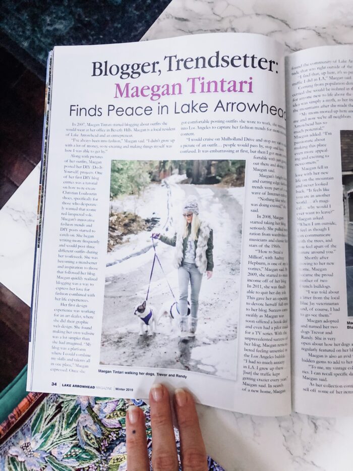 The Lake Arrowhead Magazine - featured article Maegan Tintari