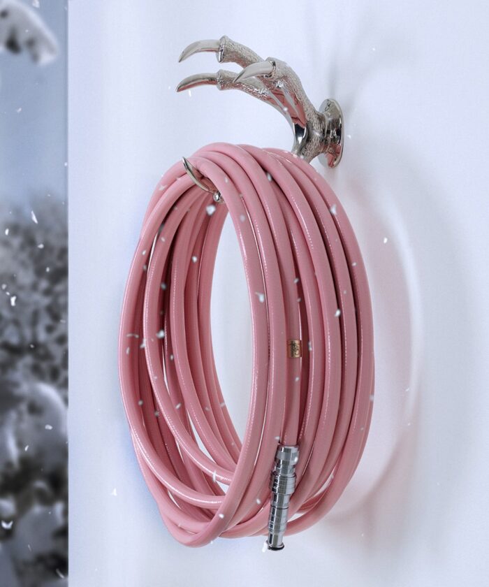 chic garden supplies - pretty garden hose with antlers hose wall mount and cobra nozzle