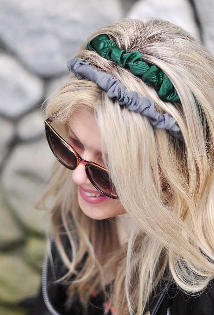 cute rouched grosgrain headbands DIY