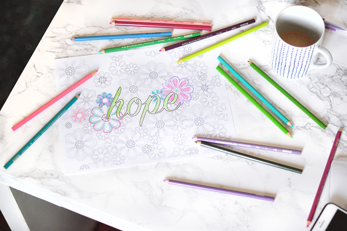 printable download coloring pages with positive messages love and hope 