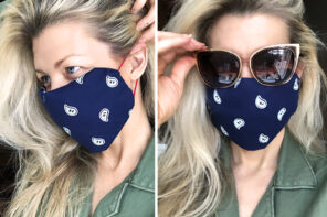 diy bandana face mask no sew with hair elastics