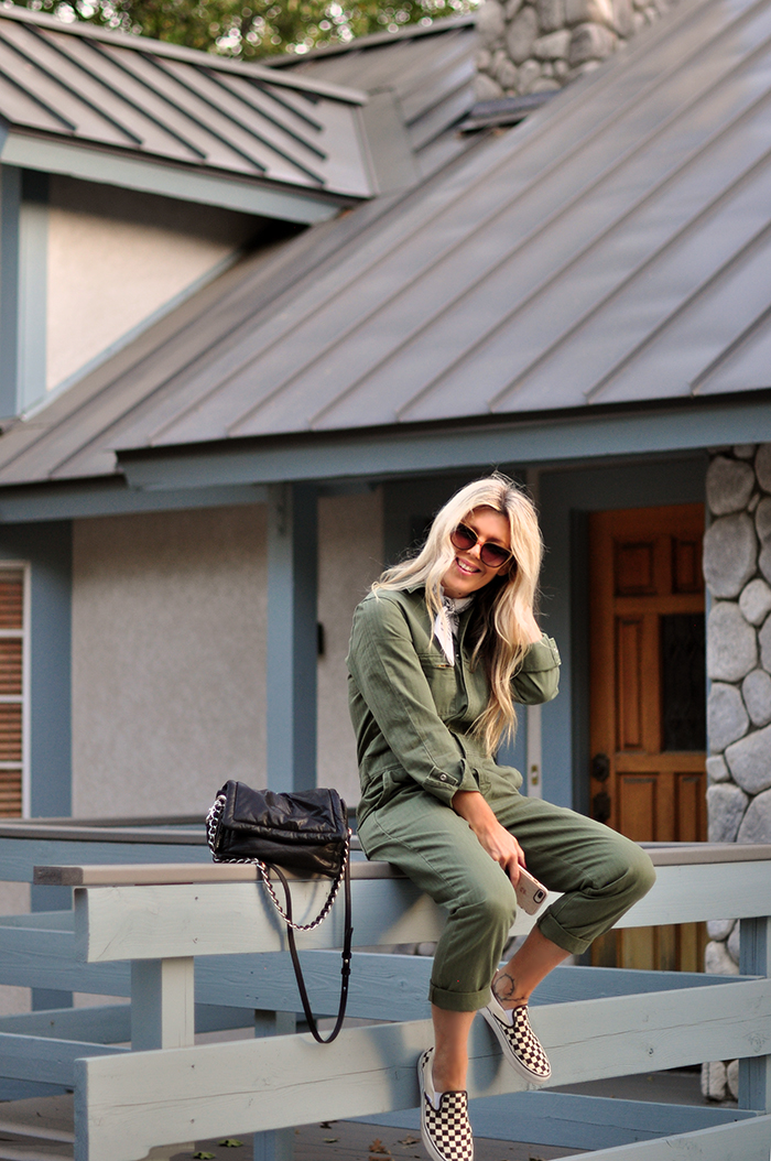 easy fall style in coveralls