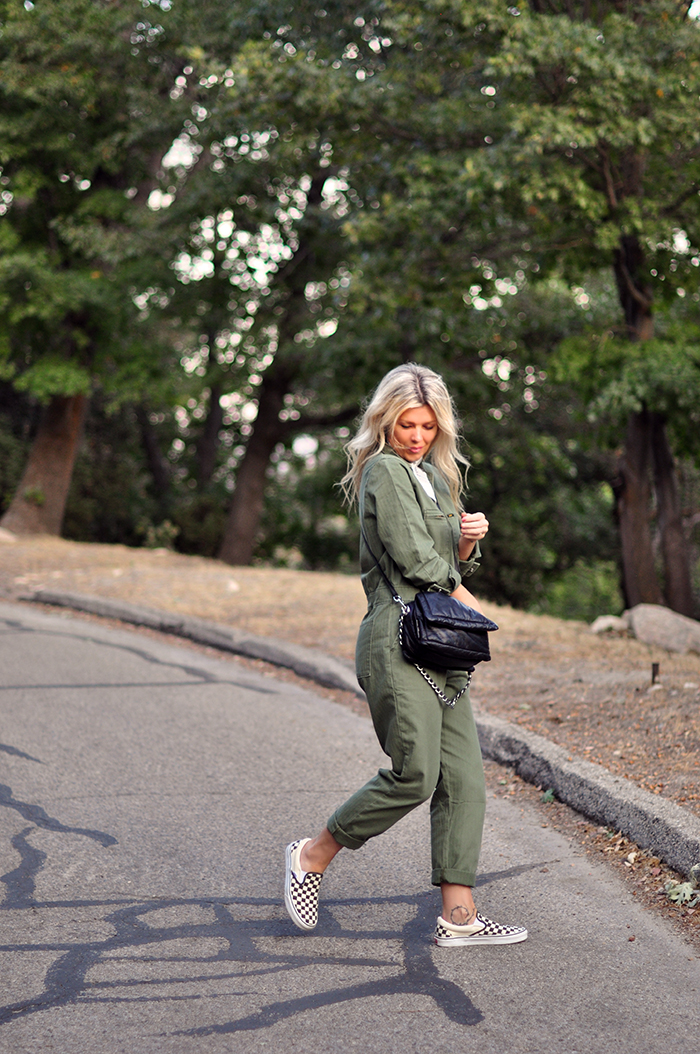 easy fall style in coveralls